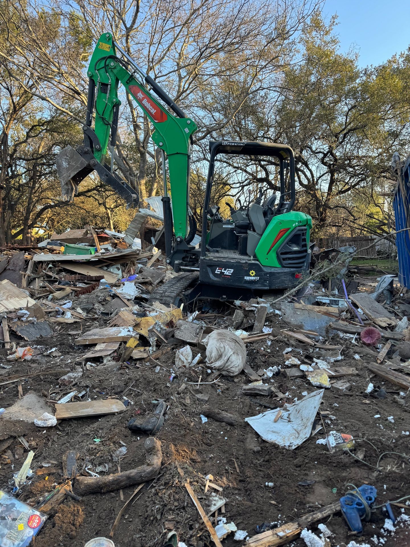 Removal of debris and trash on property